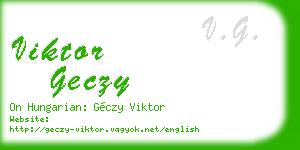 viktor geczy business card